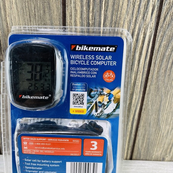 Bikemate Wireless Solar Bicycle Computer - Speedometer Odometer - New - Picture 3 of 14